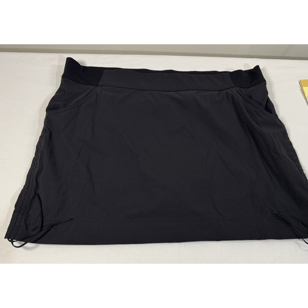 Columbia Womens Ruched Active Fit Jupe Short Skort Black Size XXL 2x